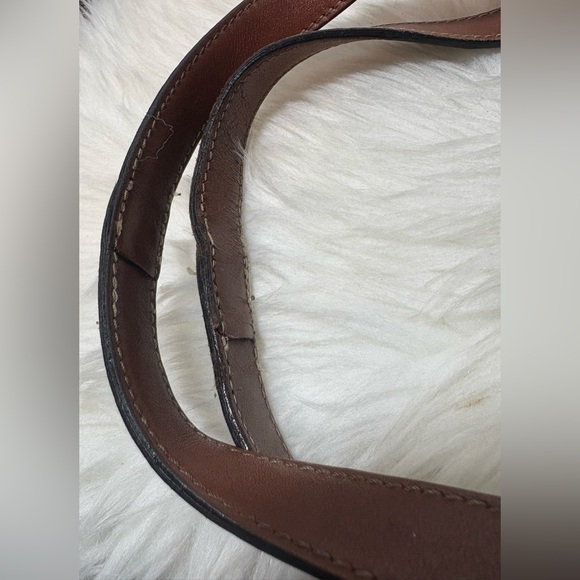 BALLY B Logo Black and Brown Leather Handbag - Picture 12 of 15